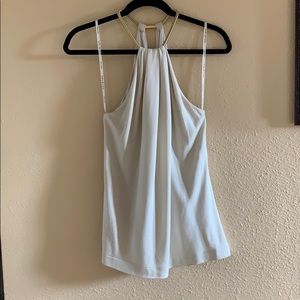 Halston Heritage halter top with metal closing